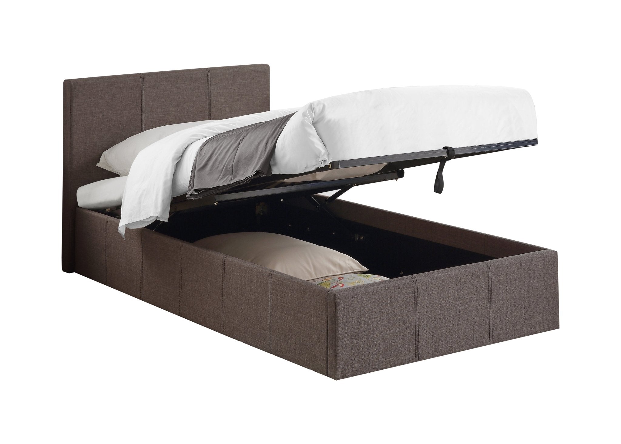 Berlin Single Ottoman Bed - Grey - Bedzy UK modern and affordable home furniture England