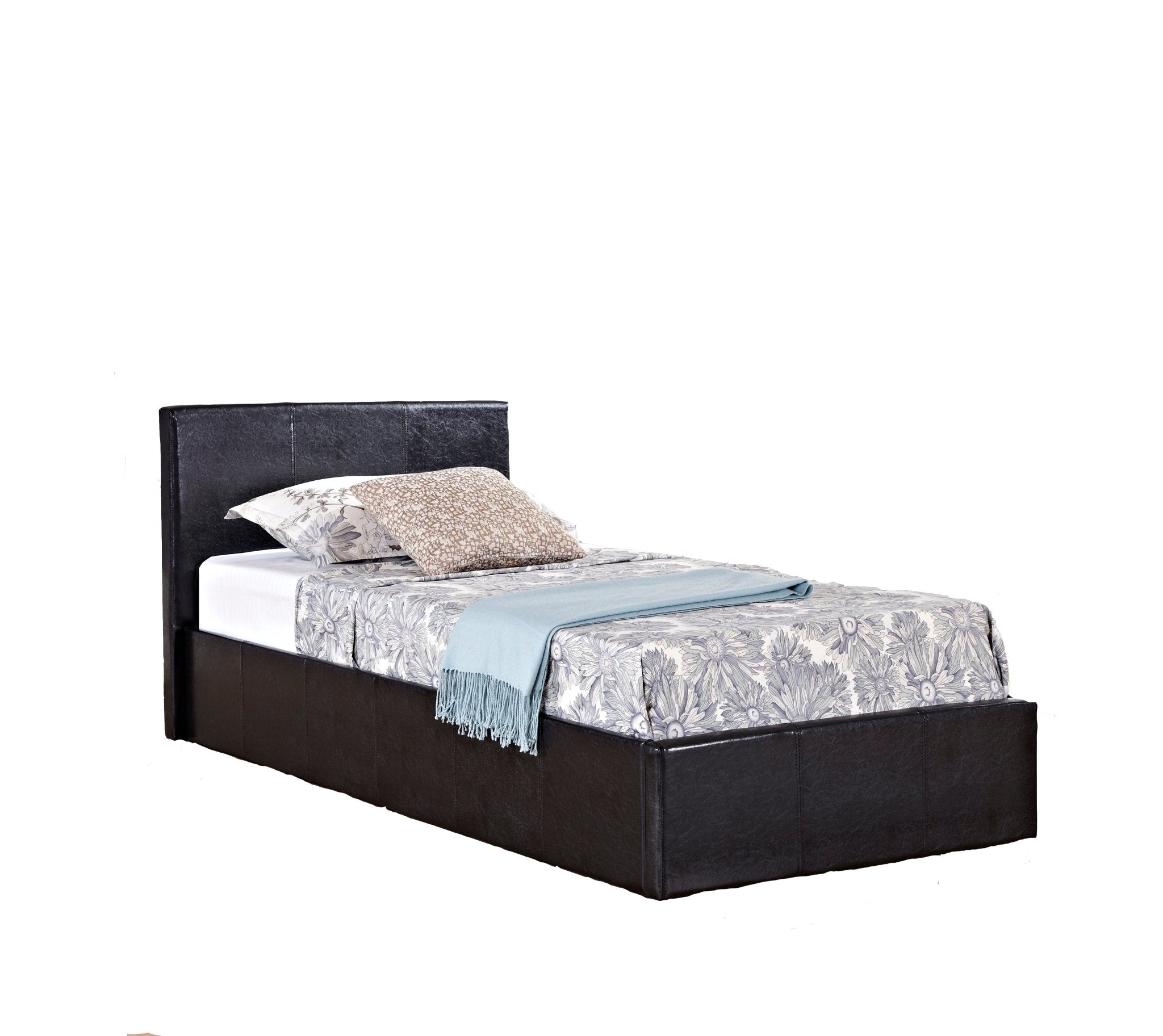 Berlin Single Ottoman Bed - Brown - Bedzy UK modern and affordable home furniture England