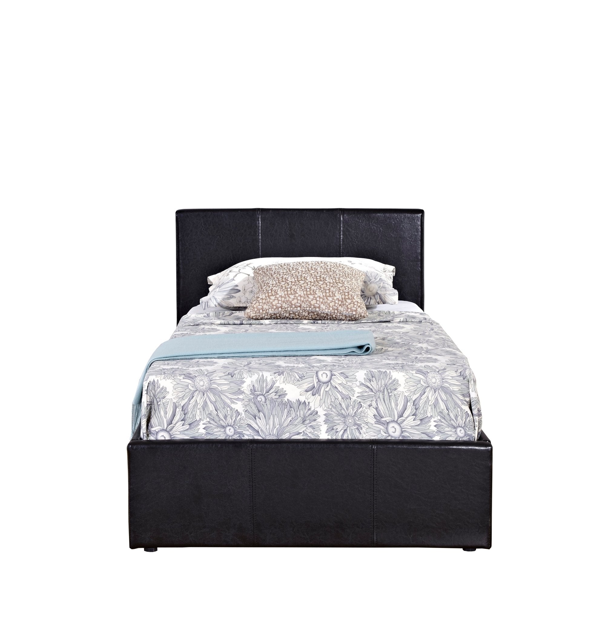 Berlin Single Ottoman Bed - Brown - Bedzy UK modern and affordable home furniture England