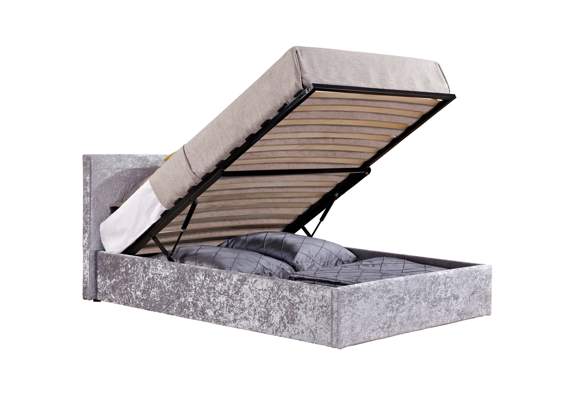 Berlin Single Ottoman Bed - Grey - Bedzy UK modern and affordable home furniture England