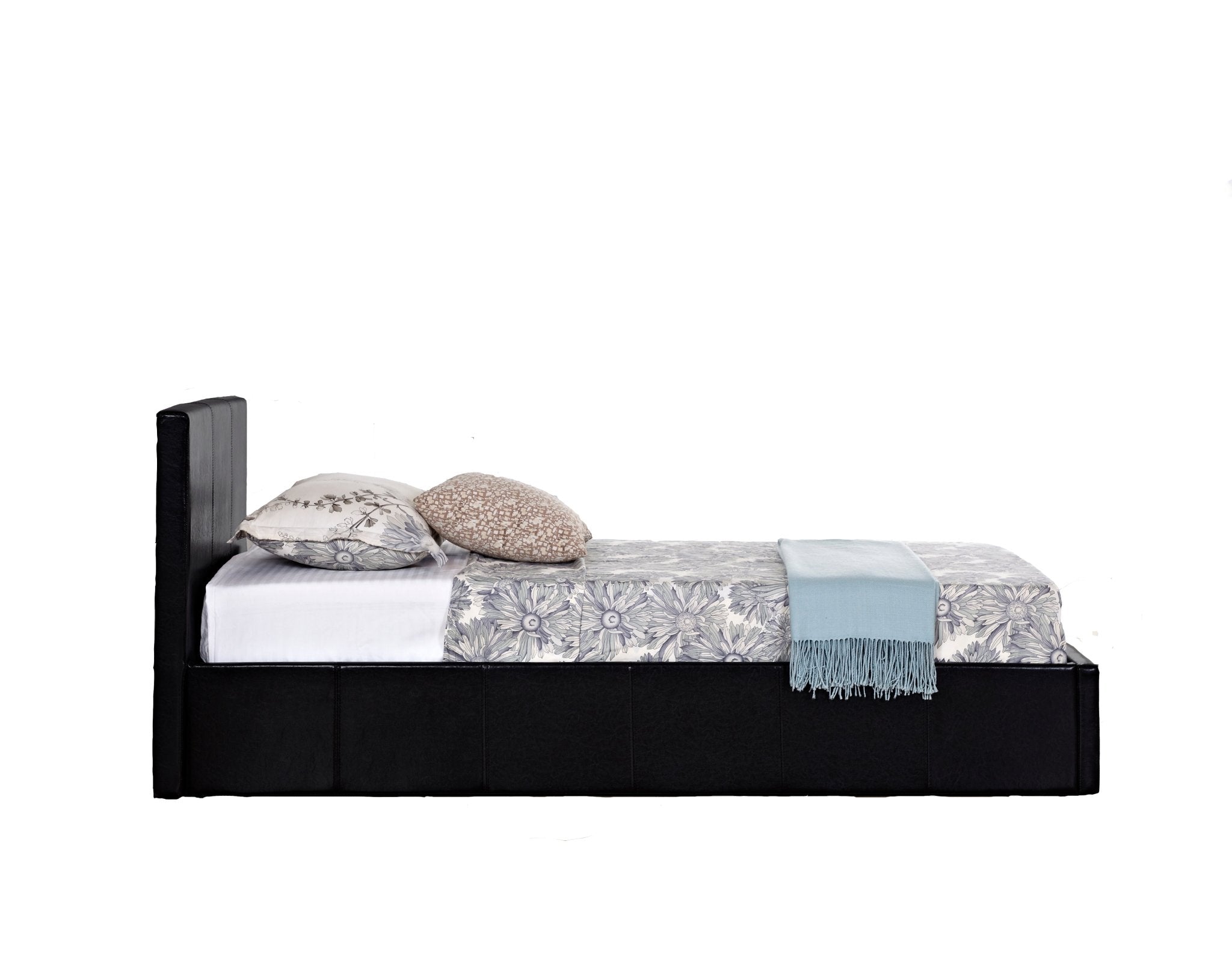 Berlin Single Ottoman Bed - Black - Bedzy UK modern and affordable home furniture England