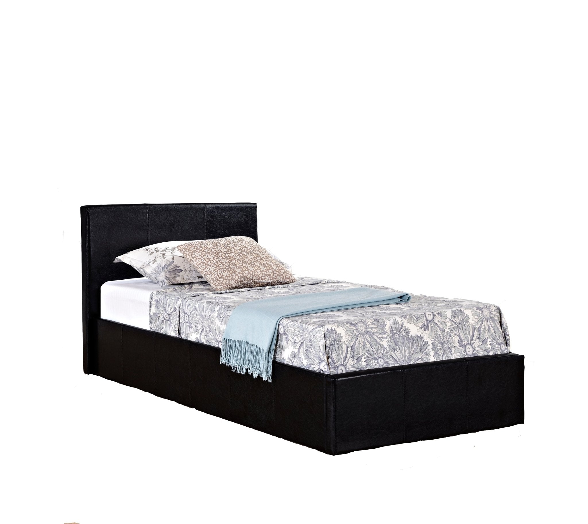 Berlin Single Ottoman Bed - Black - Bedzy UK modern and affordable home furniture England