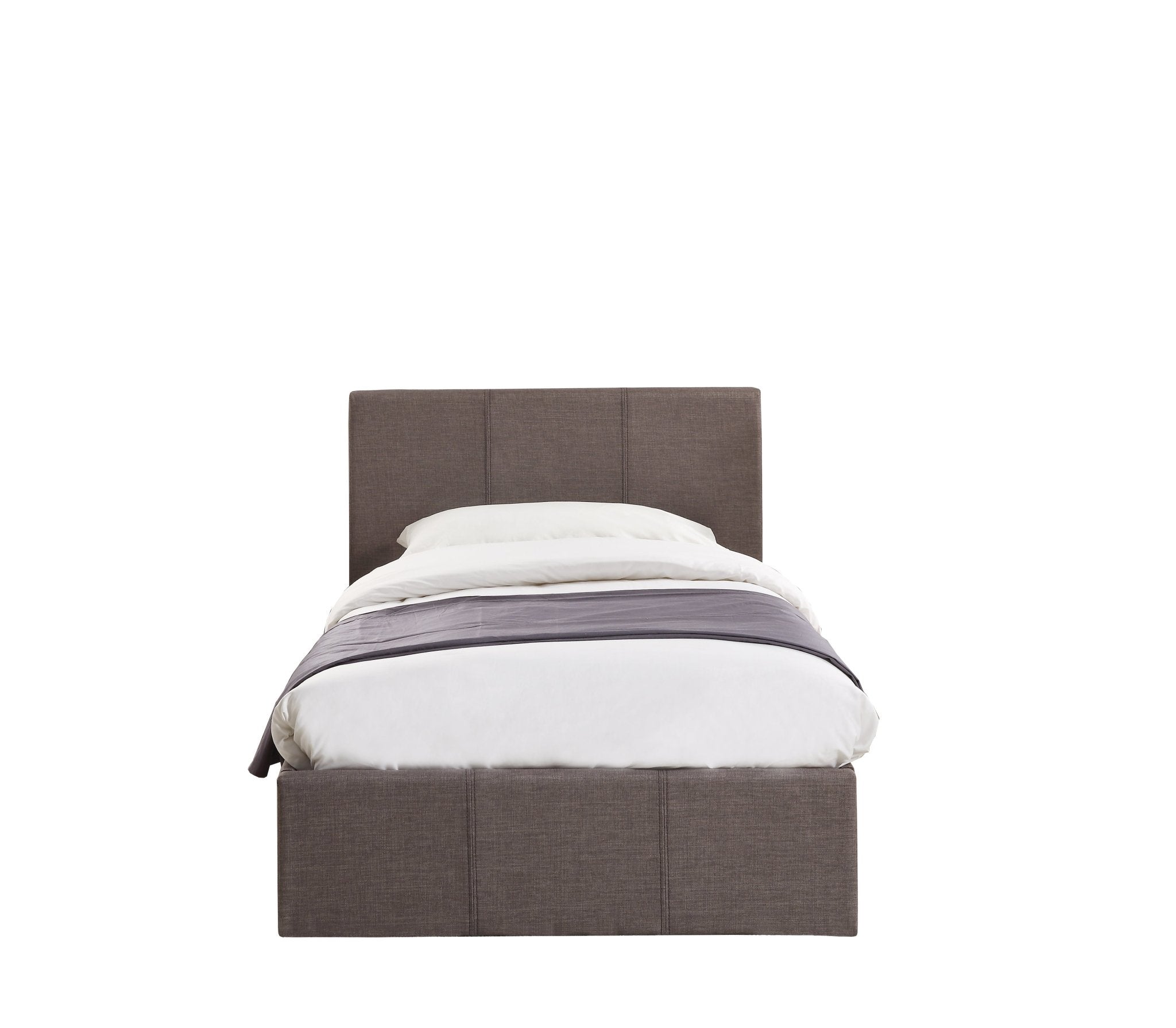 Berlin Single Ottoman Bed - Grey - Bedzy UK modern and affordable home furniture England