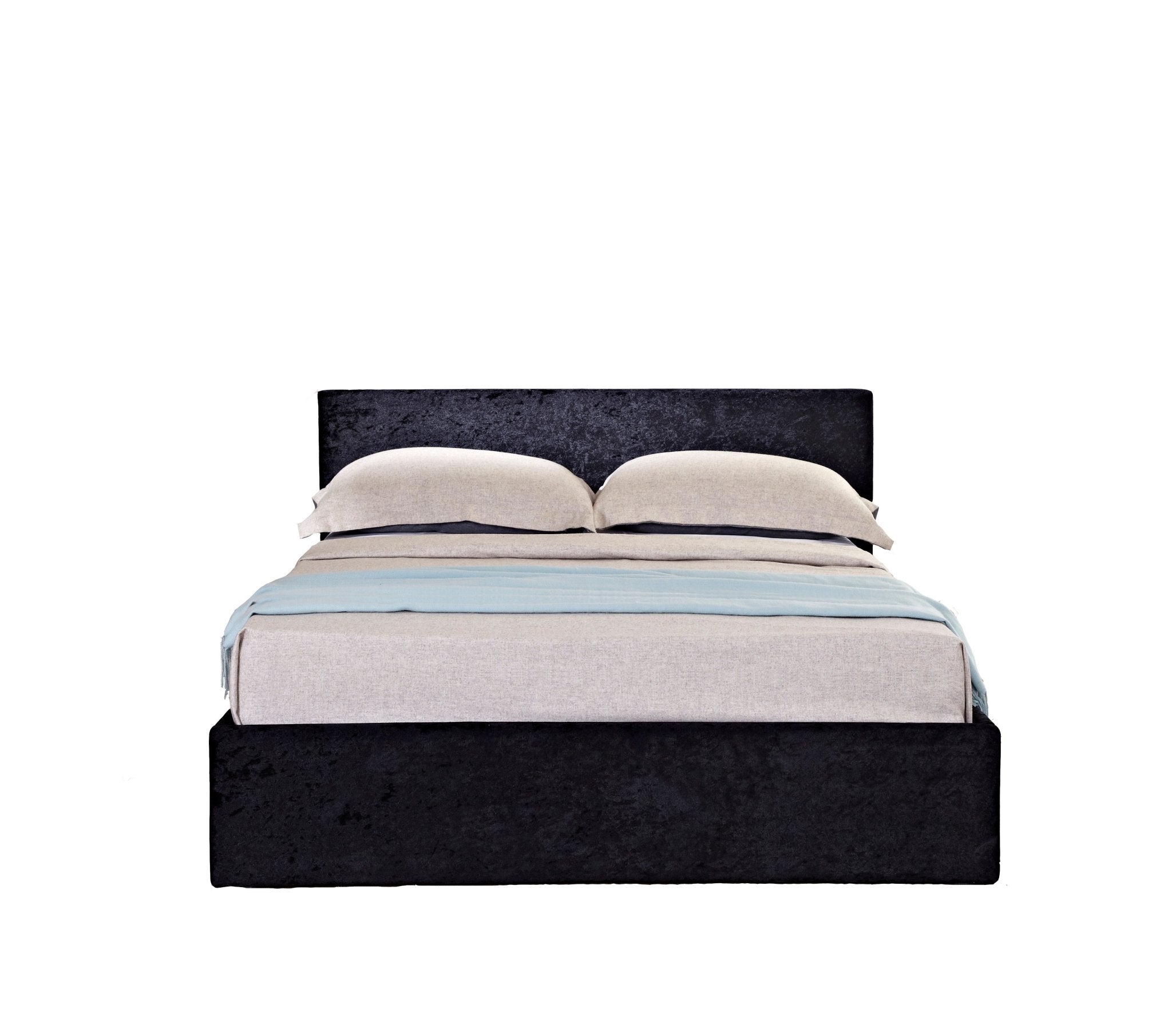 Berlin Small Double Ottoman Bed Black - Bedzy UK modern and affordable home furniture England