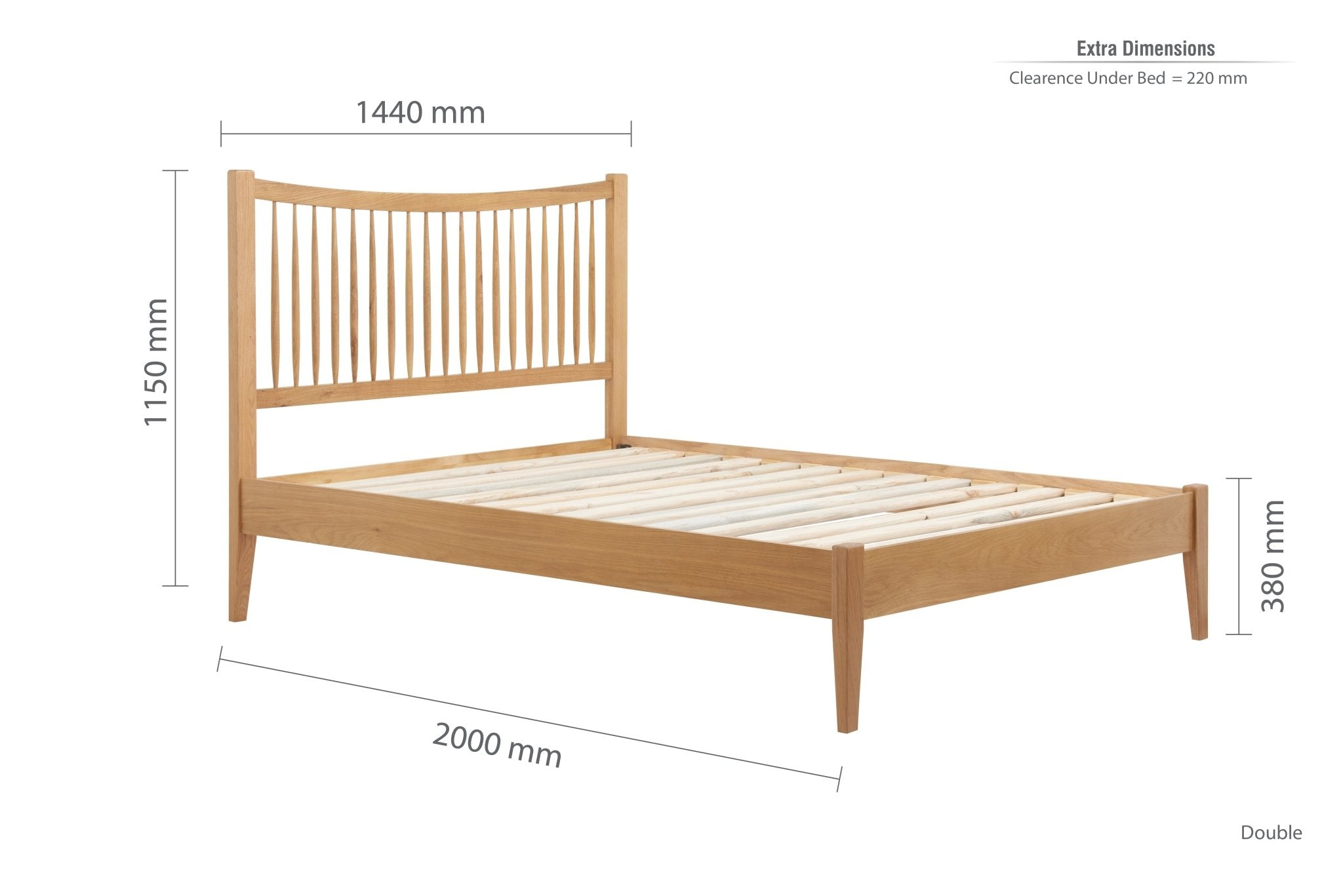 Berwick Double Bed Brown - Bedzy UK modern and affordable home furniture England