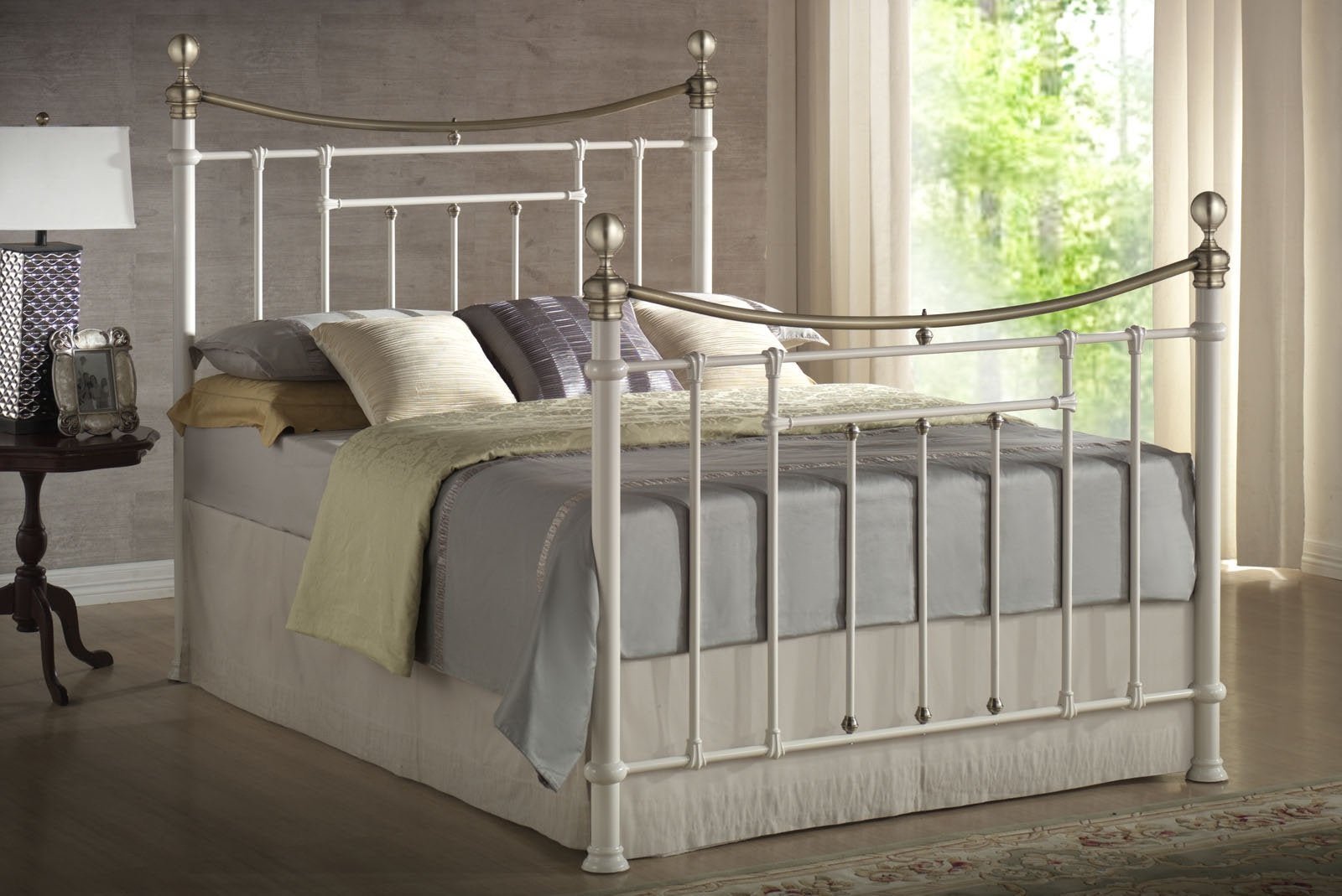 Bronte Double Bed White - Bedzy UK modern and affordable home furniture England