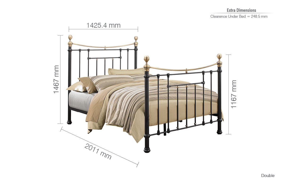 Bronte Double Bed Black - Bedzy UK modern and affordable home furniture England