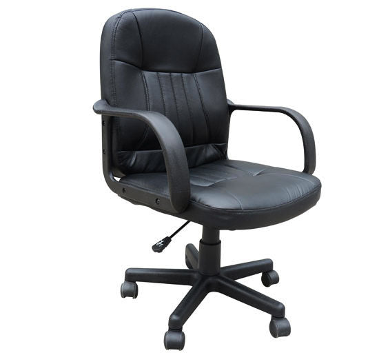 Swivel Executive Office Chair PU Leather Computer Desk Chair Office Furniture Gaming Seater - Black