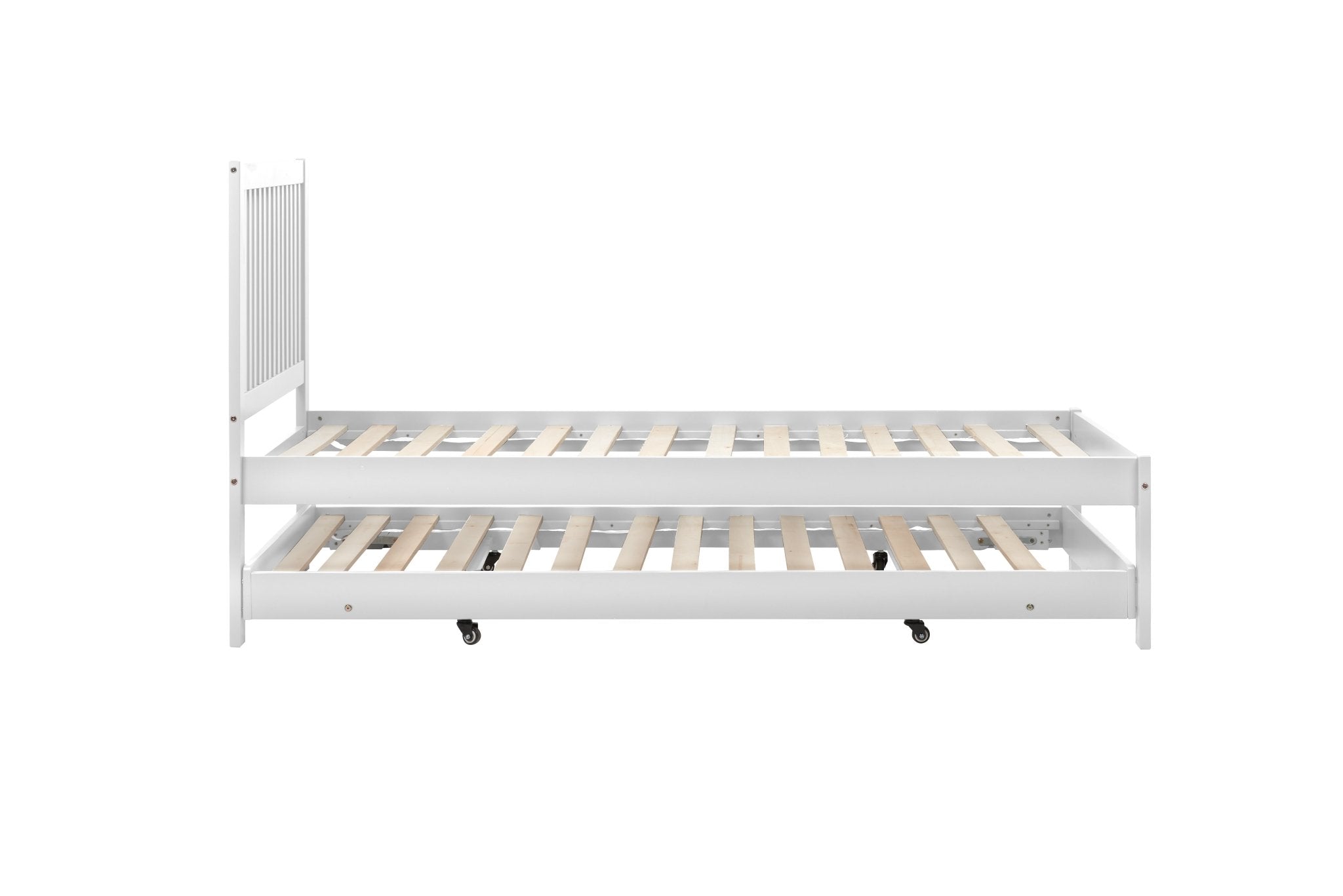 Buxton Trundle Bed - White - Bedzy UK modern and affordable home furniture England