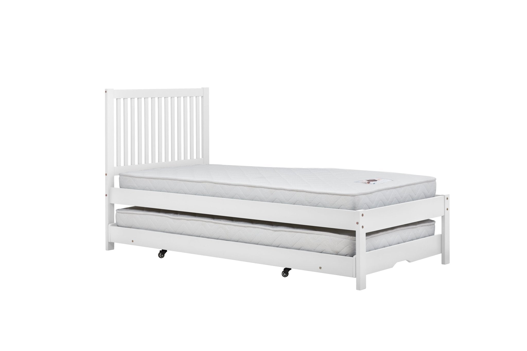 Buxton Trundle Bed - White - Bedzy UK modern and affordable home furniture England