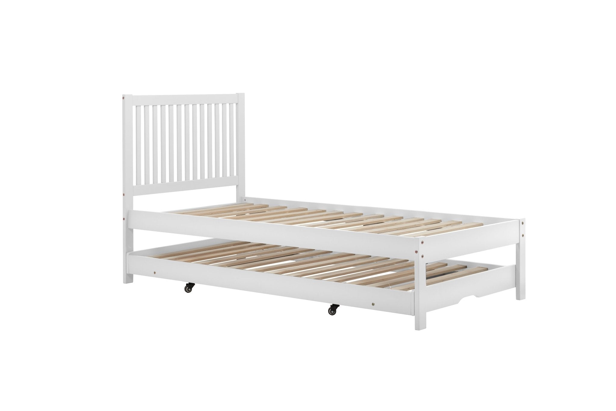 Buxton Trundle Bed - White - Bedzy UK modern and affordable home furniture England