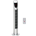 Oscillating Tower Fan 3 Speeds 3 Wind Modes 40W with Remote Timer 78.5cm - Silver