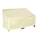 Outdoor 2-Seater Loveseat Furniture Cover Waterproof with Rope Ties - Beige