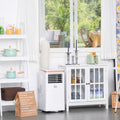 9000 BTU 4-in-1 Portable Air Conditioner with Remote, Timer & LED Display - White Grey Gold