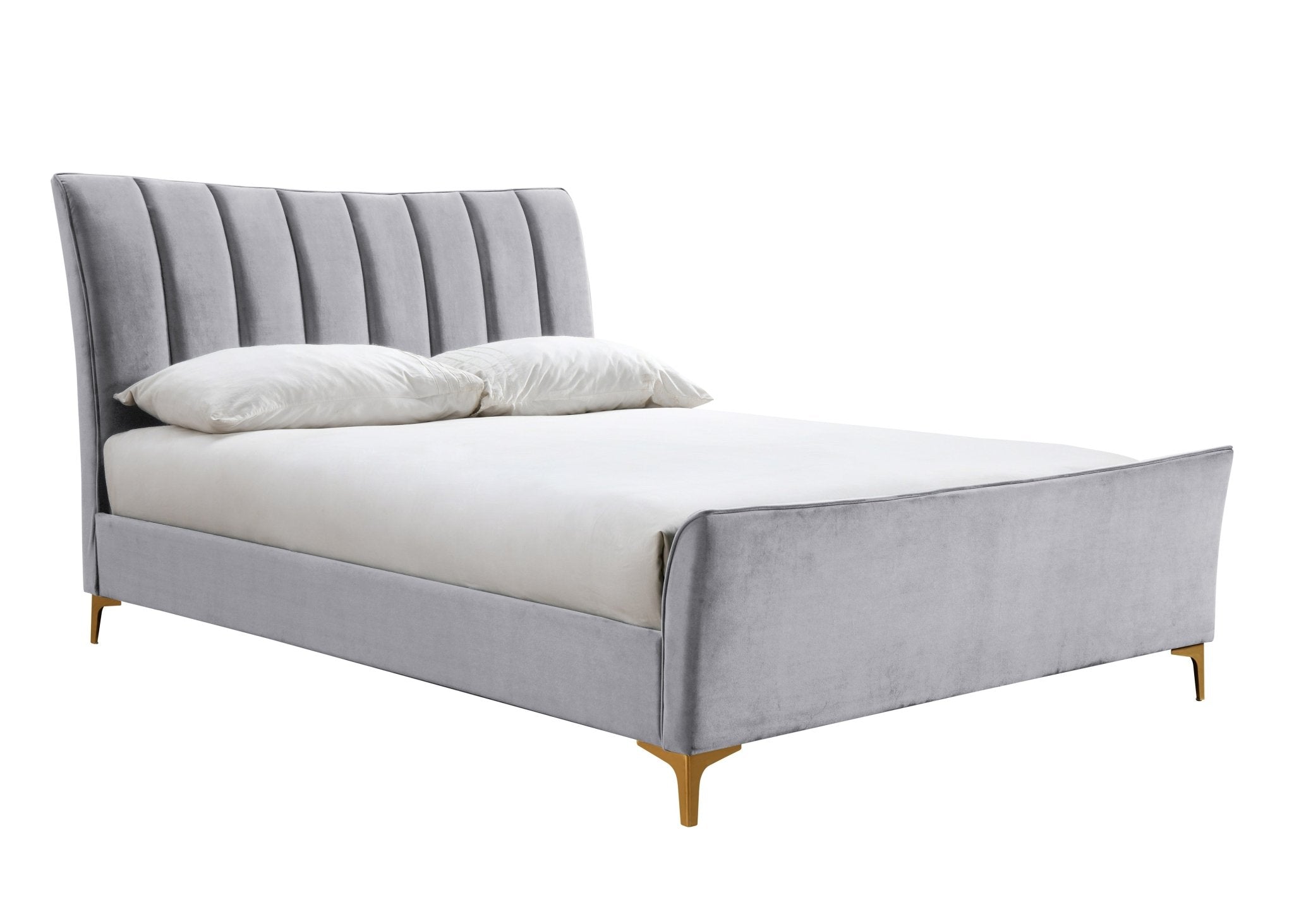 Clover Double Bed Grey - Bedzy UK modern and affordable home furniture England