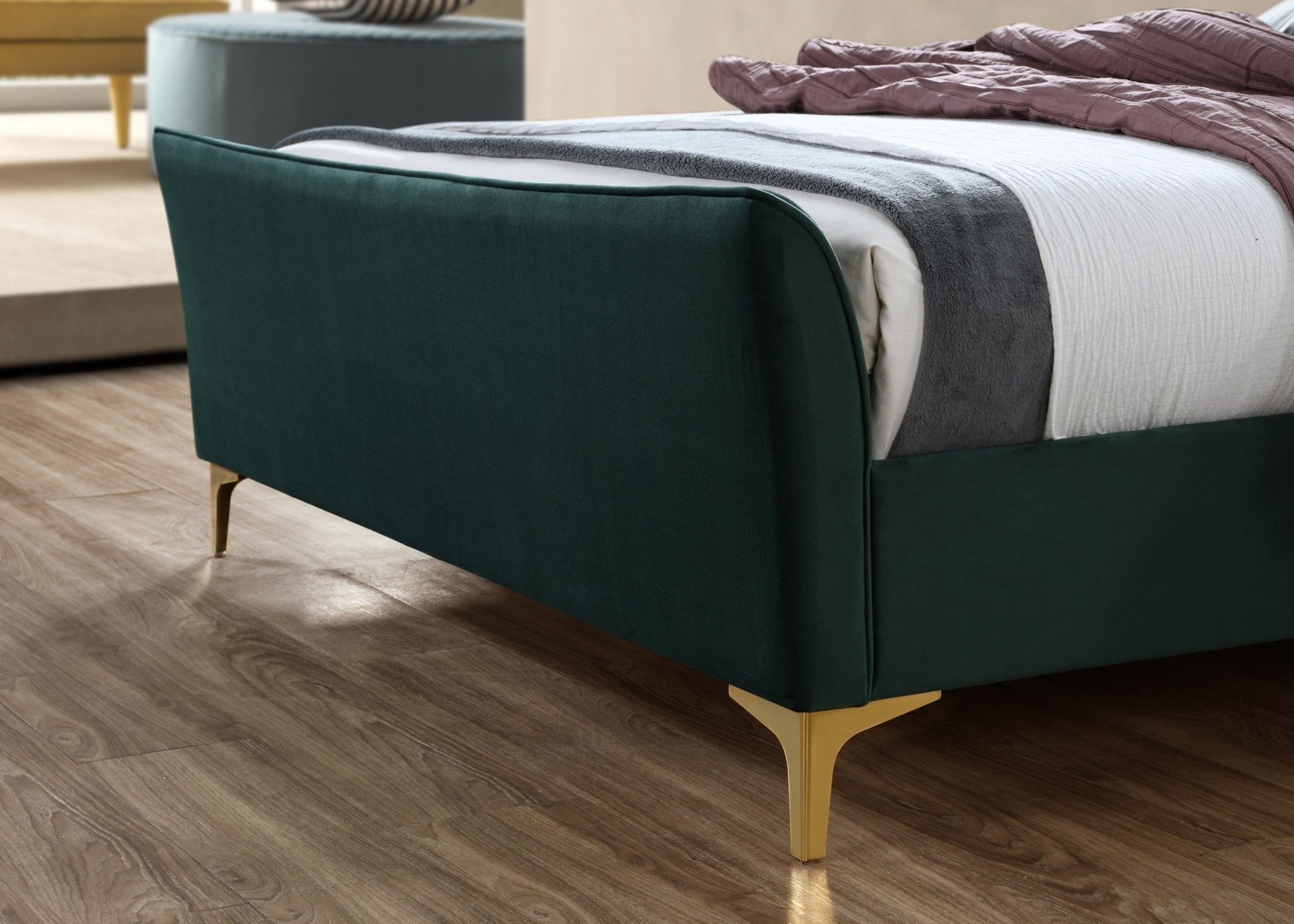 Clover Double Bed Green - Bedzy UK modern and affordable home furniture England