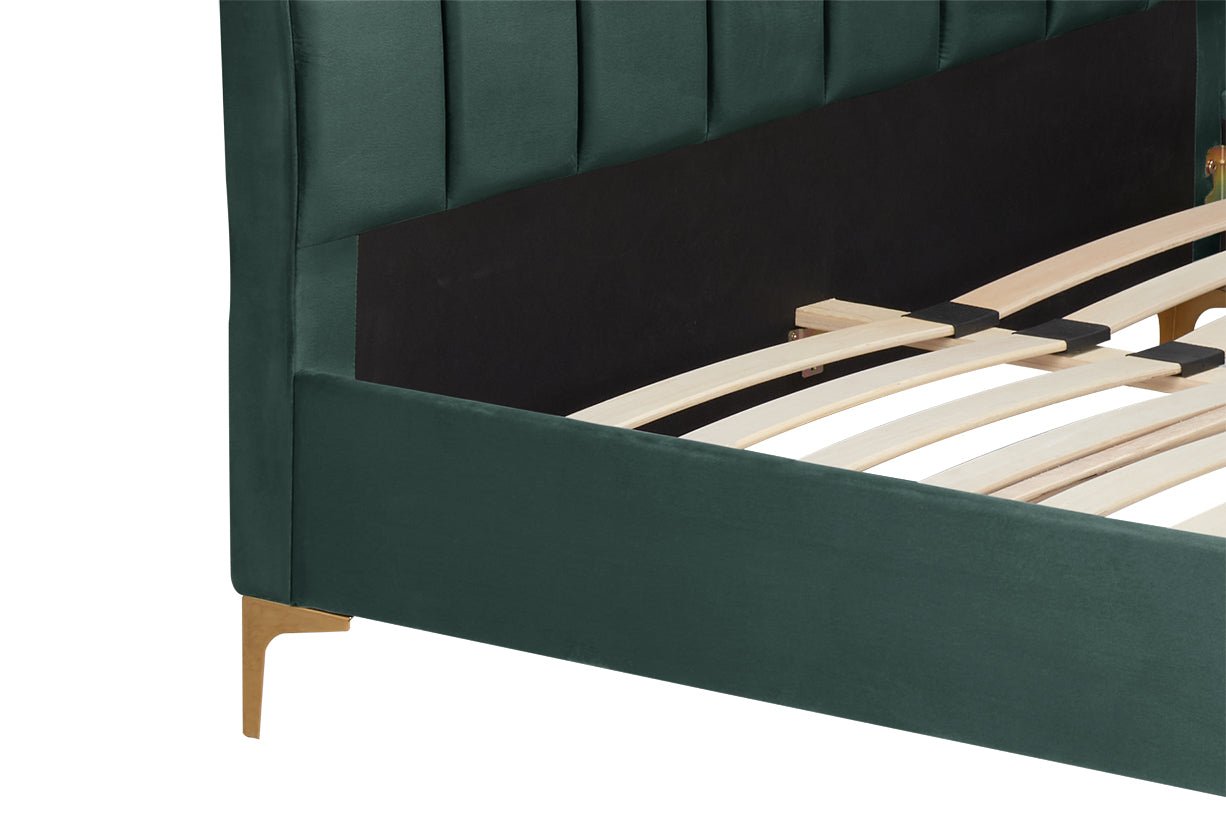 Clover Double Bed Green - Bedzy UK modern and affordable home furniture England