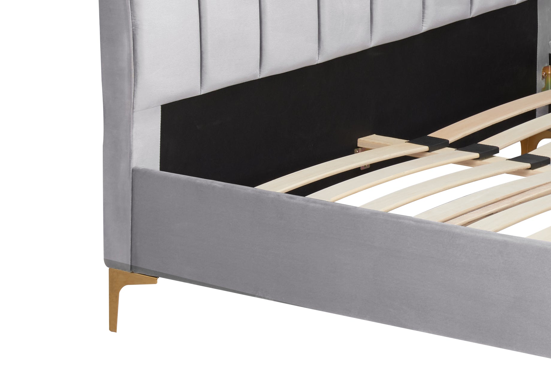 Clover Double Bed Grey - Bedzy UK modern and affordable home furniture England