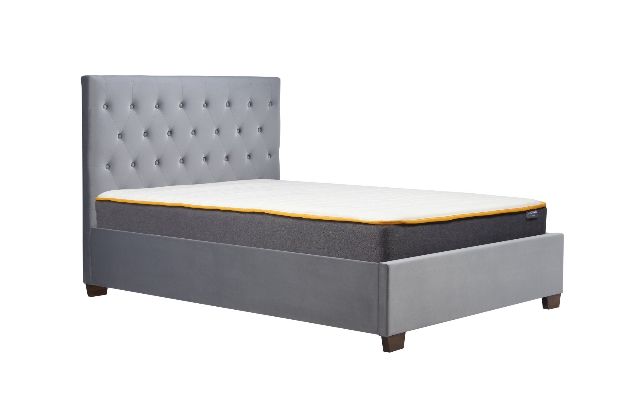 Cologne Double Bed Grey - Bedzy UK modern and affordable home furniture England