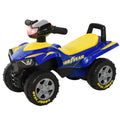 Toddlers Sound Effect Quad Bike Walker PP with Storage - Yellow/Blue