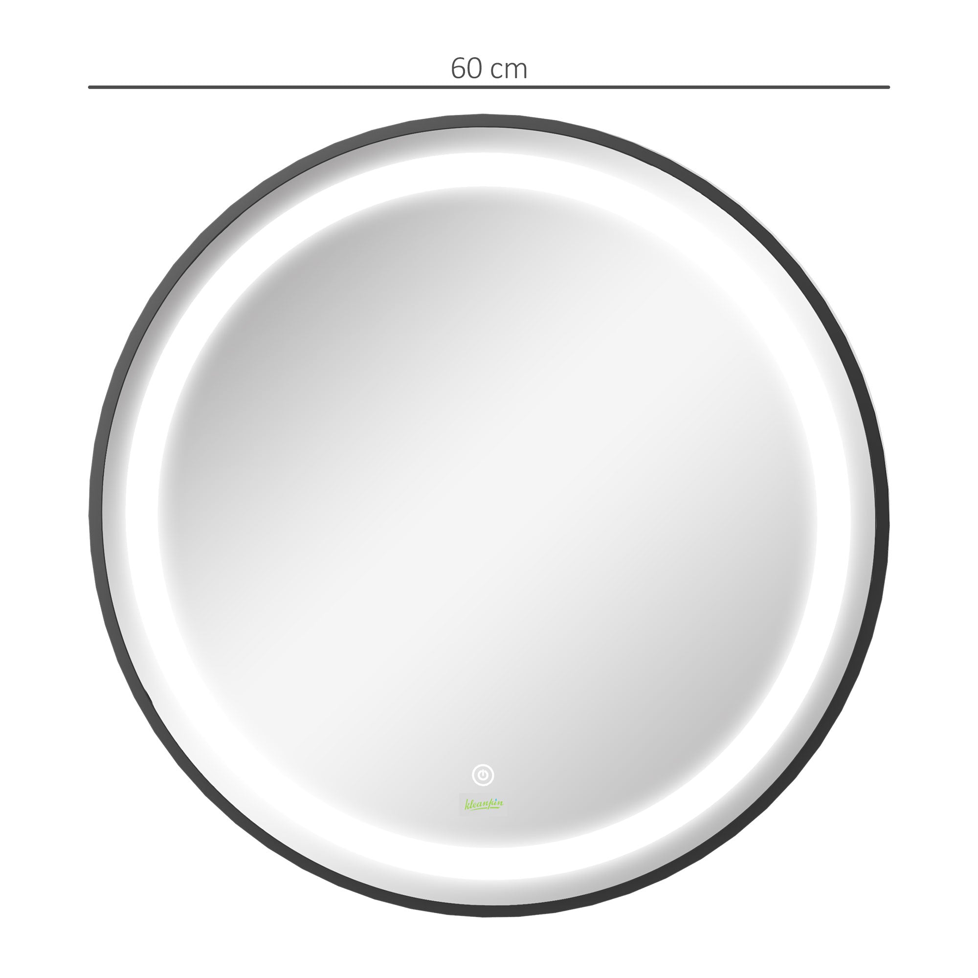 Round LED Bathroom Mirror, Dimmable Lighted Wall-Mounted Mirror with 3 Temperature Colours, Memory Function, Hardwired