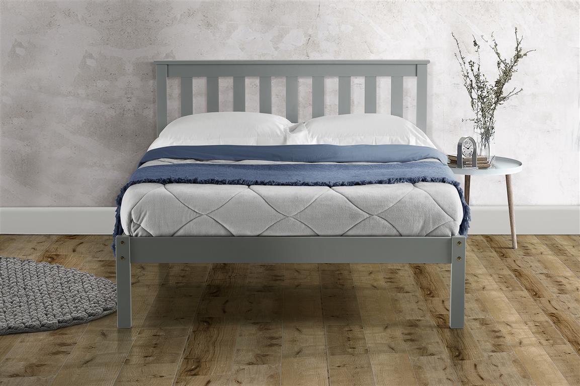 Denver Double Bed Grey - Bedzy UK modern and affordable home furniture England