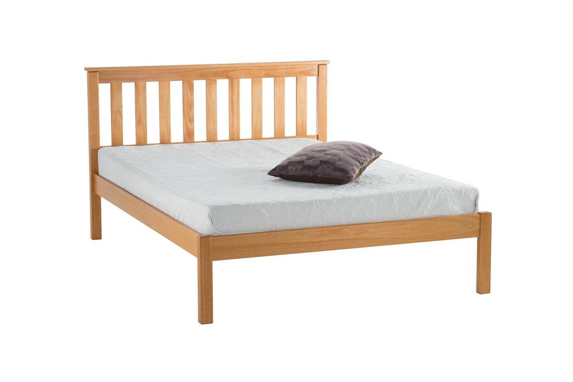 Denver King Bed Brown Pine - Bedzy UK modern and affordable home furniture England