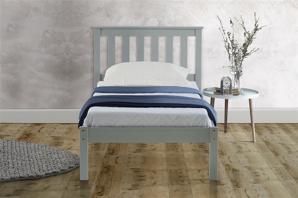 Denver Single Bed - Grey Pine - Bedzy UK modern and affordable home furniture England