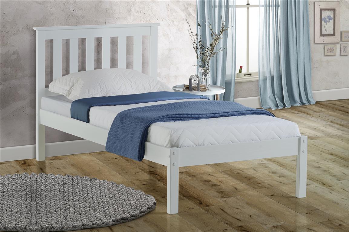 Denver Single Bed - White - Bedzy UK modern and affordable home furniture England