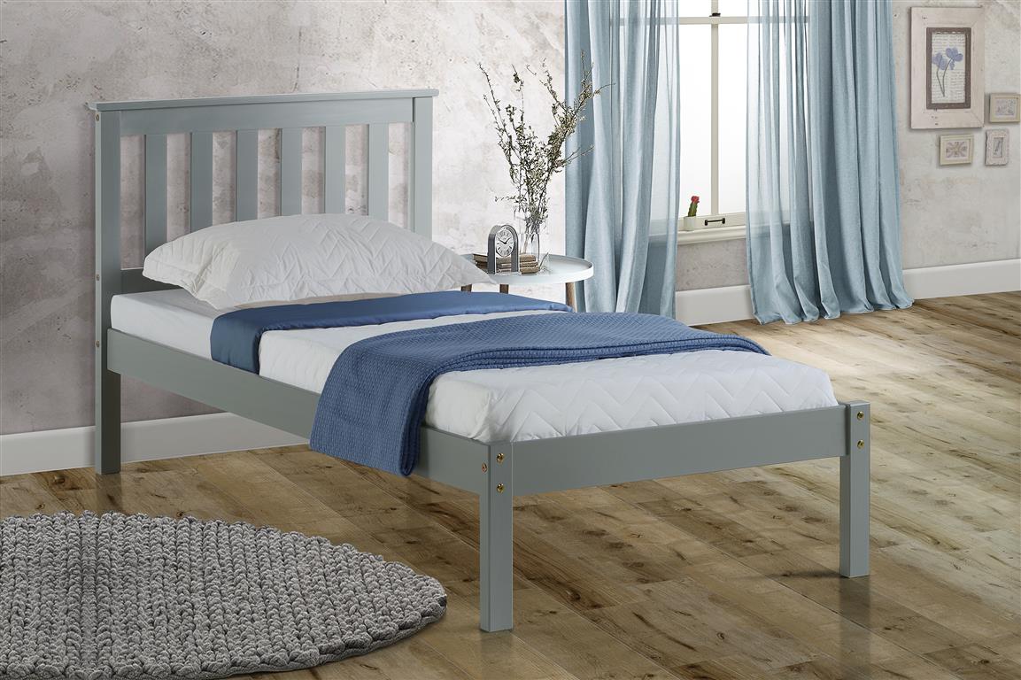 Denver Single Bed - Grey Pine - Bedzy UK modern and affordable home furniture England