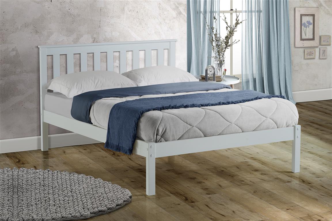 Denver Small Double Bed White - Bedzy UK modern and affordable home furniture England