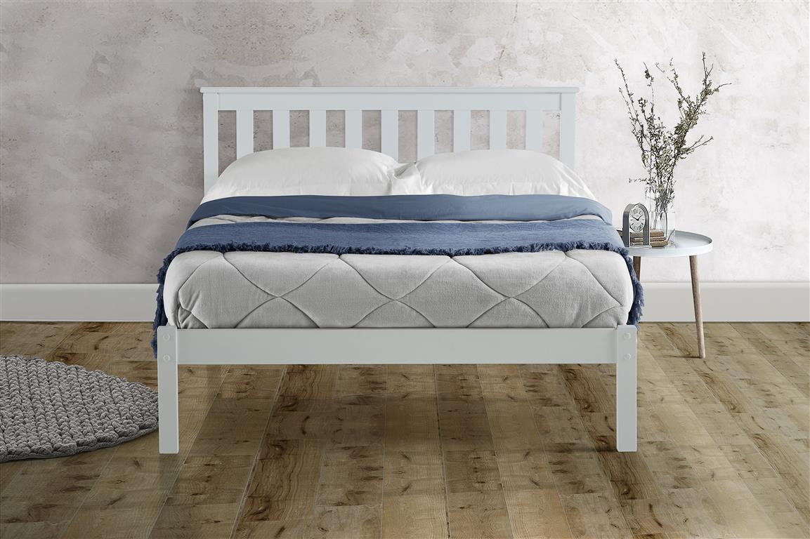 Denver Small Double Bed White - Bedzy UK modern and affordable home furniture England