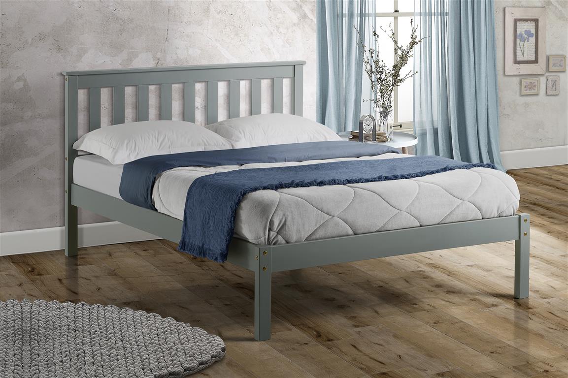 Denver Small Double Bed Grey - Bedzy UK modern and affordable home furniture England