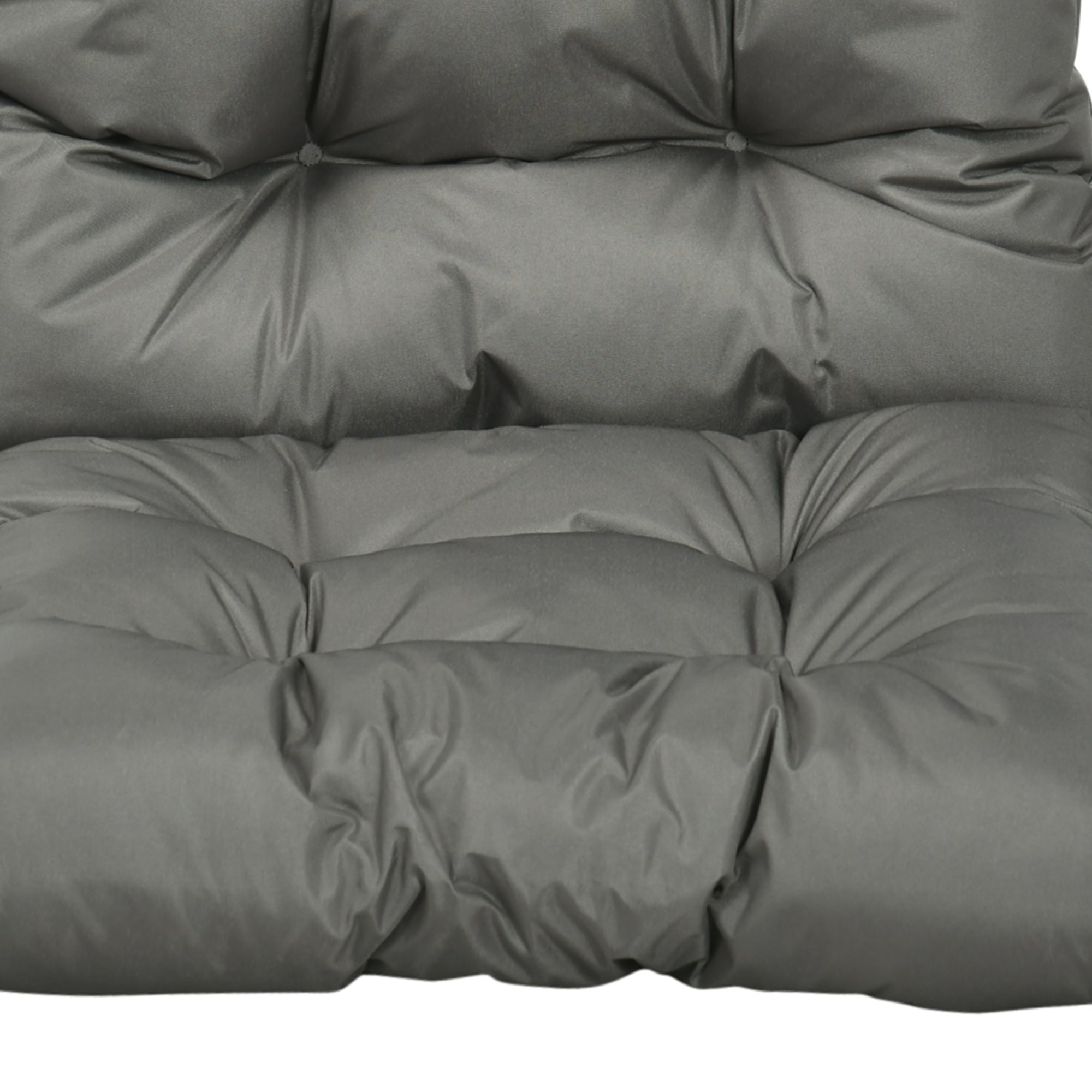 Garden Back Chair Cushion with Backrest for Indoor & Outdoor Seating - Light Grey