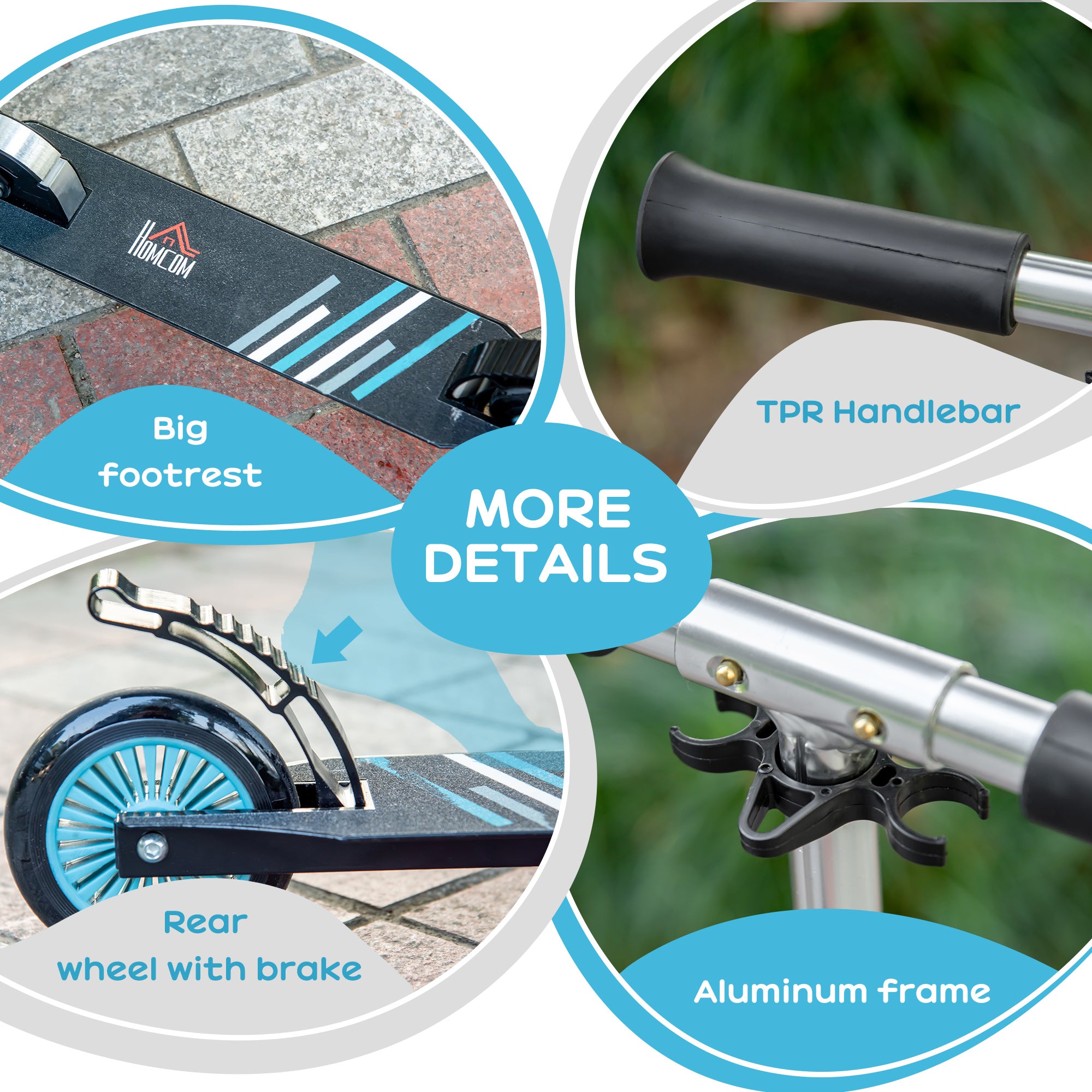 Scooter for Kids Toddler One-Click Foldable Kick Scooter with Adjustable Height Brake for Boys and Girls 3-8 Years Aluminium Black