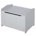 Kids Wooden Toy Storage Organizer Chest with Safety Hinge 60x40x48 cm - Grey