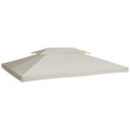 Durable UV Resistant Gazebo Replacement Roof Canopy 4x3m - Cream