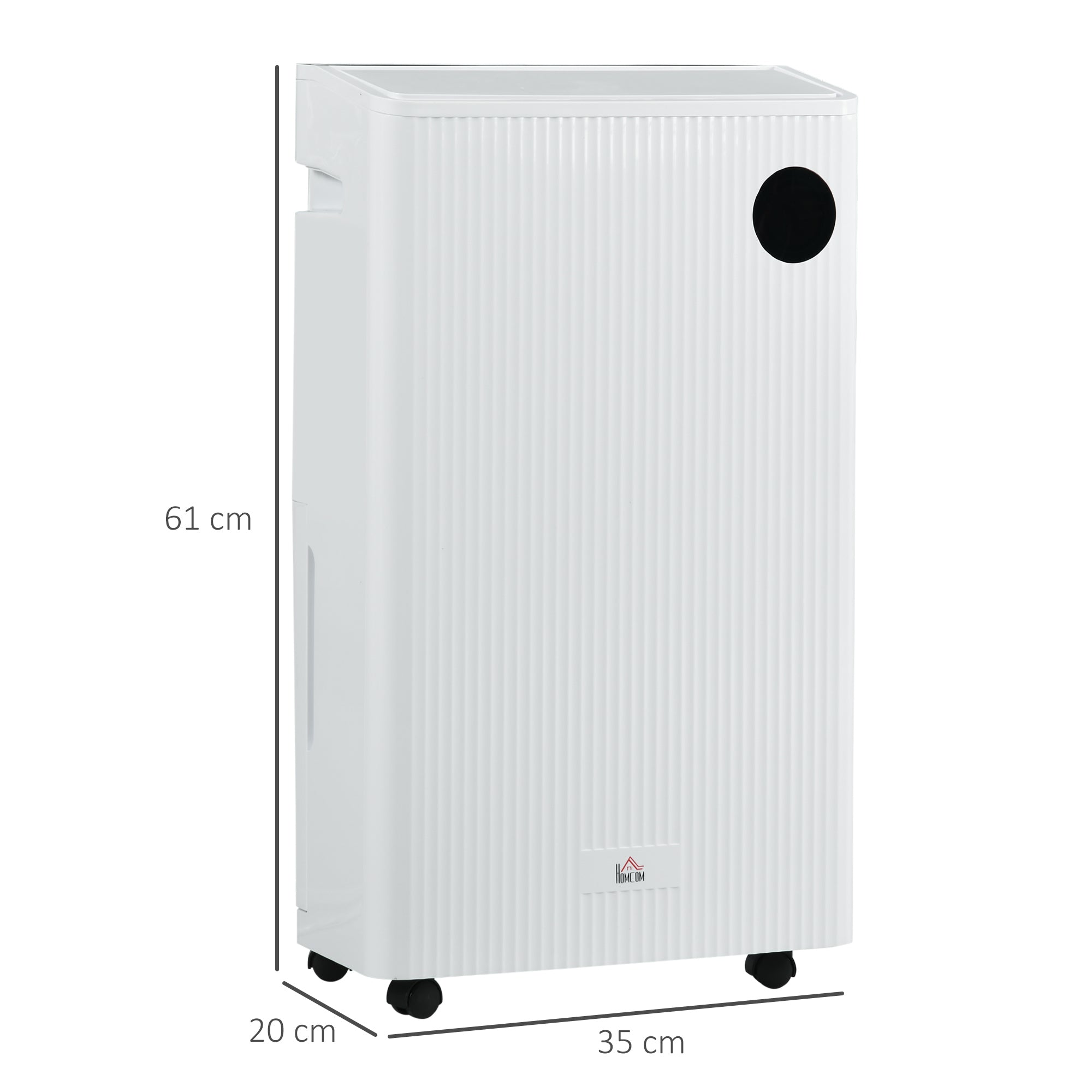 5500mL Portable Dehumidifier with Air Purifier, UVC, Ioniser, 24H Timer, 5 Modes, 16L/Day, for Home Laundry, White