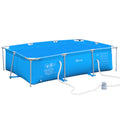 Outsunny Steel Frame Above Ground Pool 315x225x75cm with Filter Pump and Cartridge - Blue