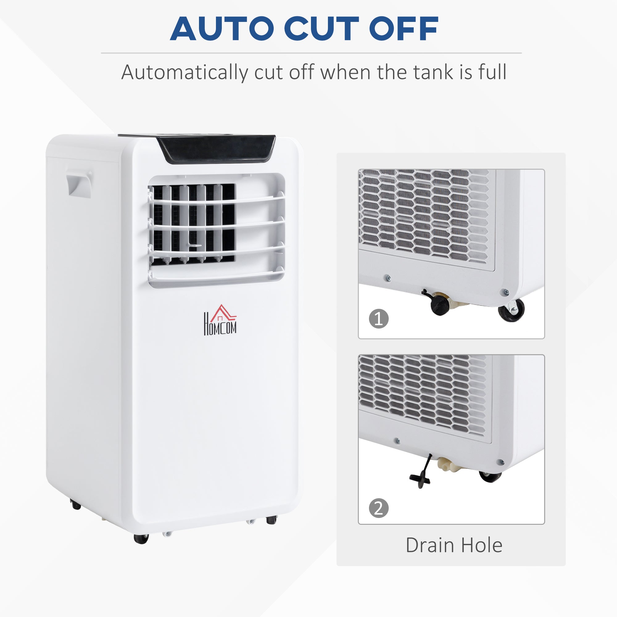 10000 BTU Mobile Portable Air Conditioner Cooling Dehumidifying Ventilating Ac Unit w/ Remote Controller, LED Display, Timer, White