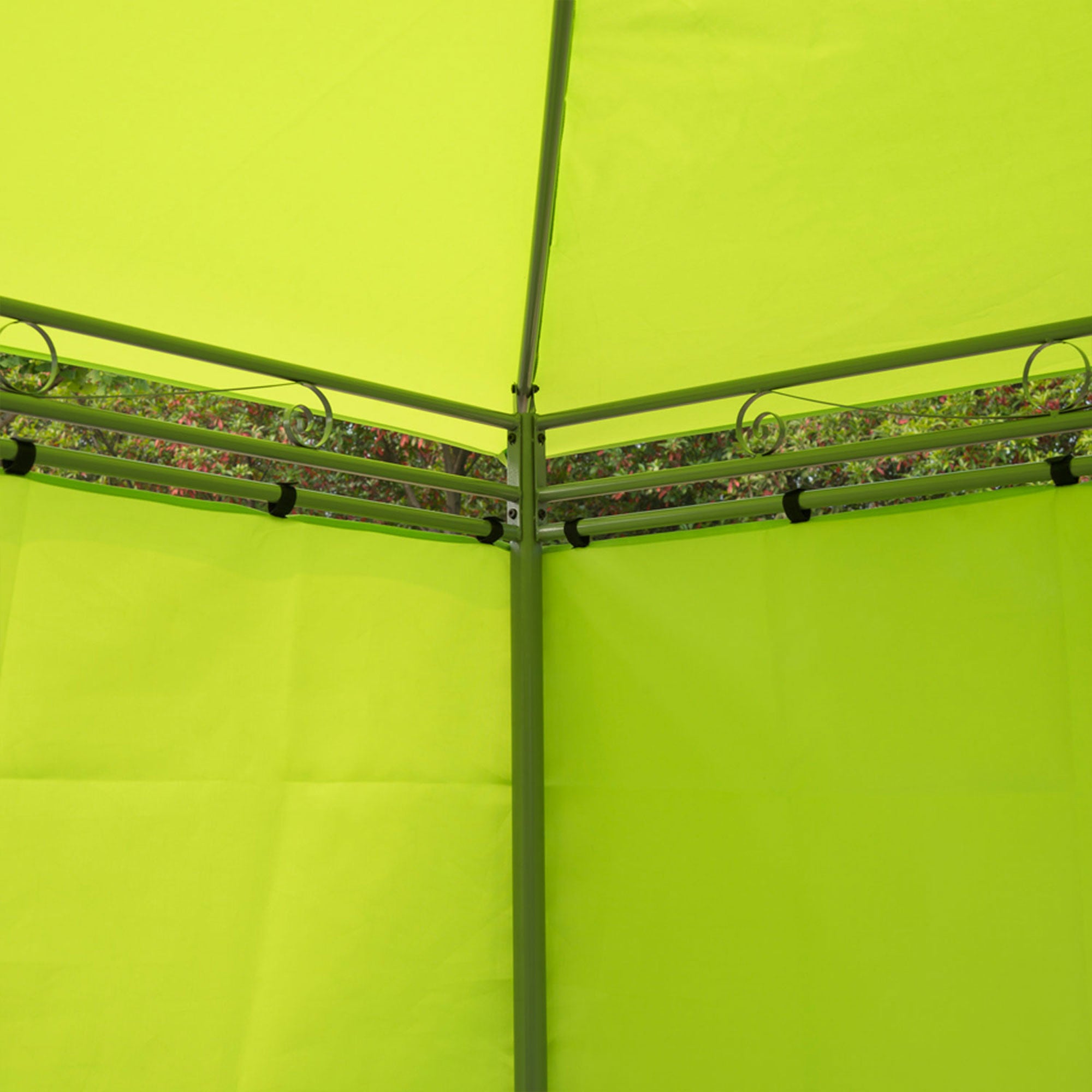 3m x3m Garden Metal Gazebo-Lemon Green