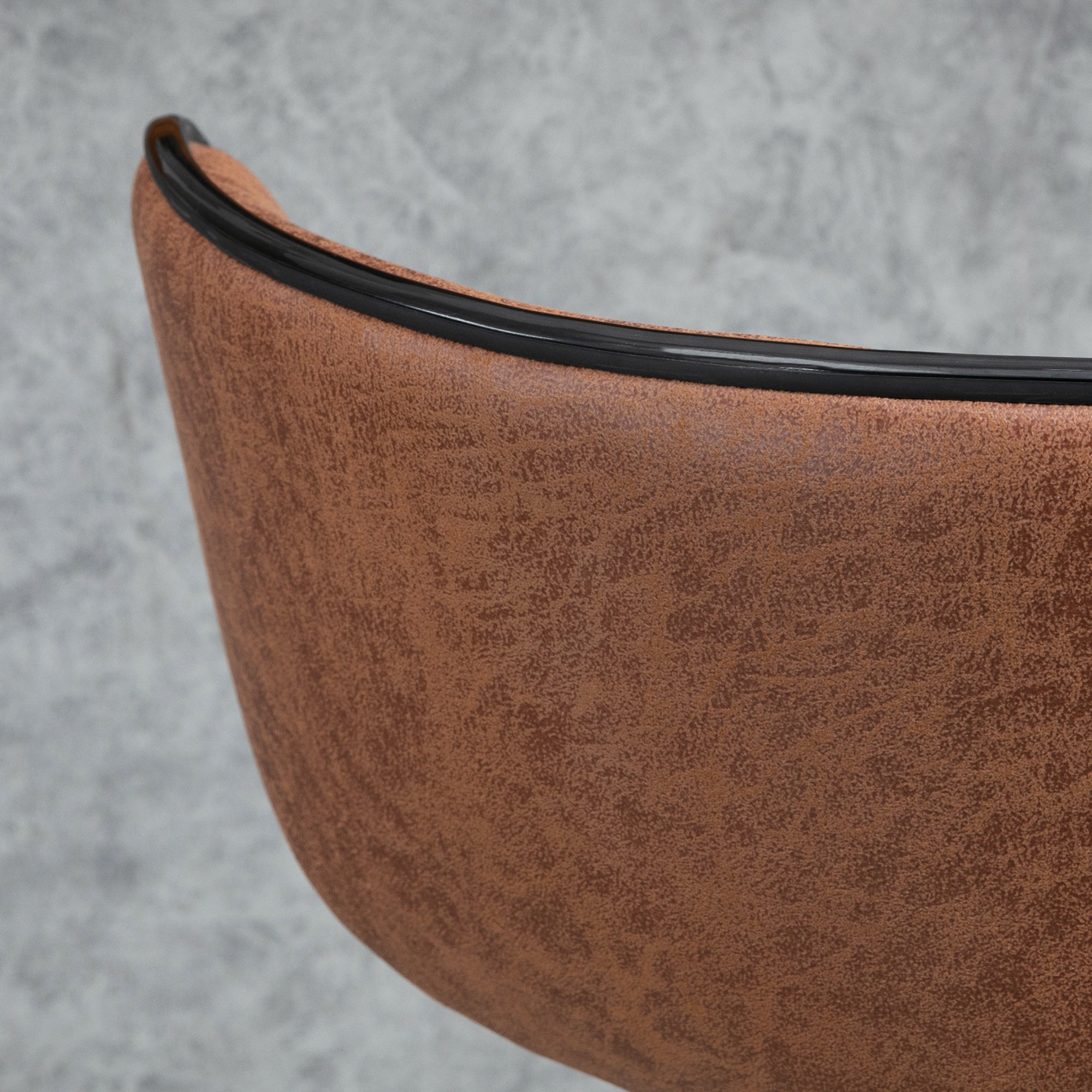 Set of 2 Adjustable Height Microfiber Bar Stools with Swivel Armless Seats - Brown