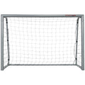 8ft x 5ft Football Goal with Net and Ground Stakes - Grey