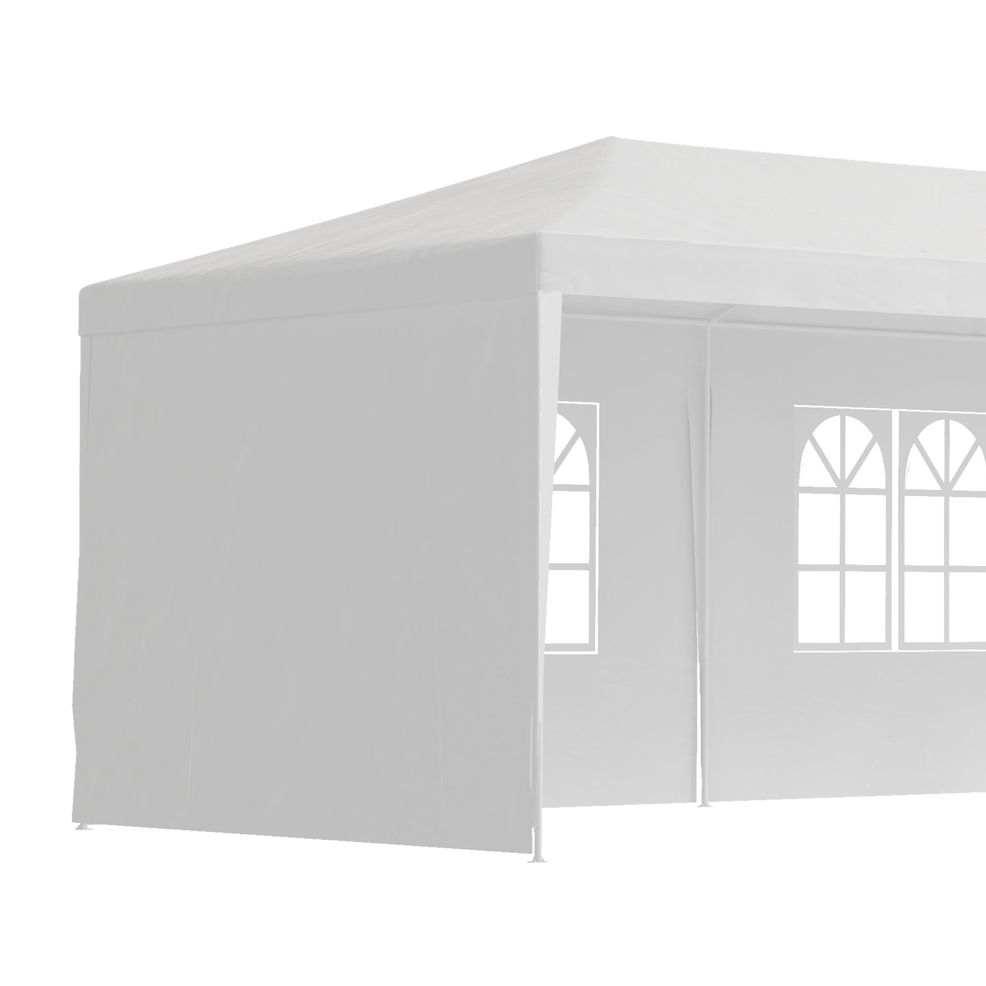 9 Metre Garden Gazebo Canopy with Removable Walls 3x9m - White