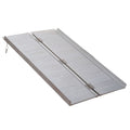 4ft Folding Aluminum Wheelchair Ramp with 270kg Capacity Portable Mobility Aid - Silver