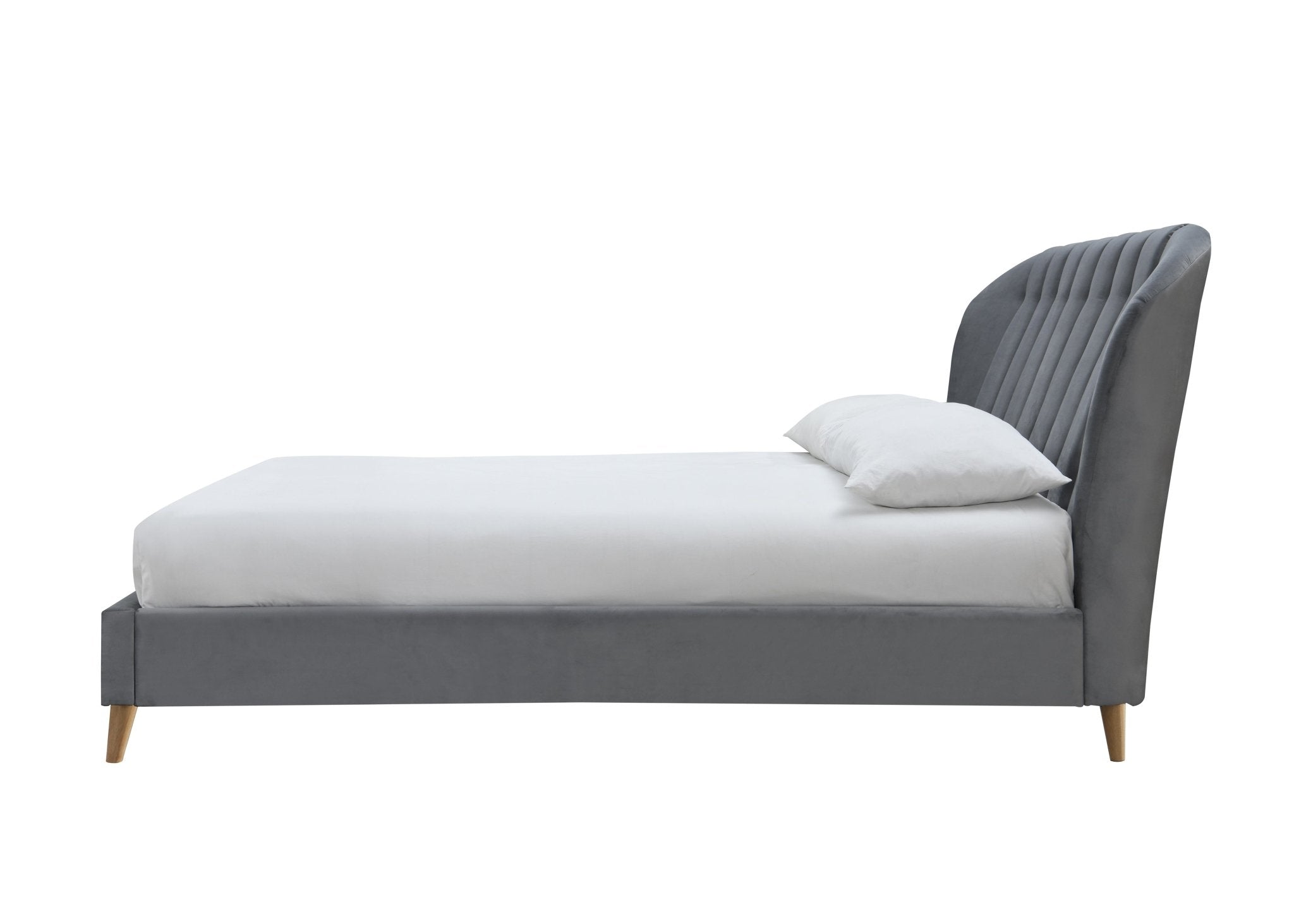 Elm Double Bed Grey - Bedzy UK modern and affordable home furniture England