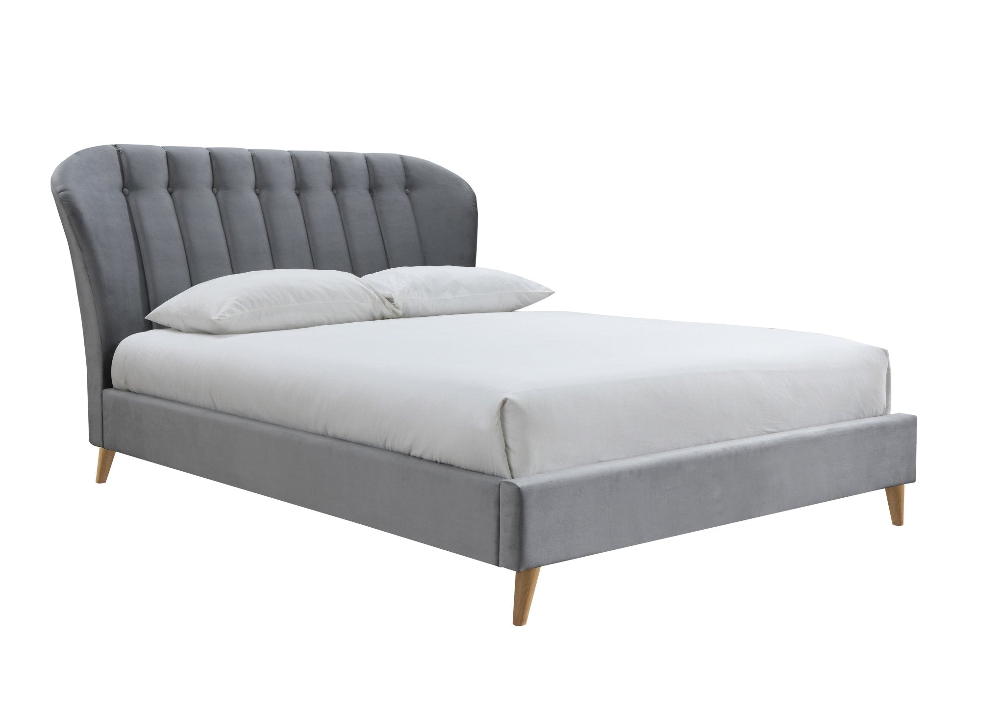 Elm Double Bed Grey - Bedzy UK modern and affordable home furniture England