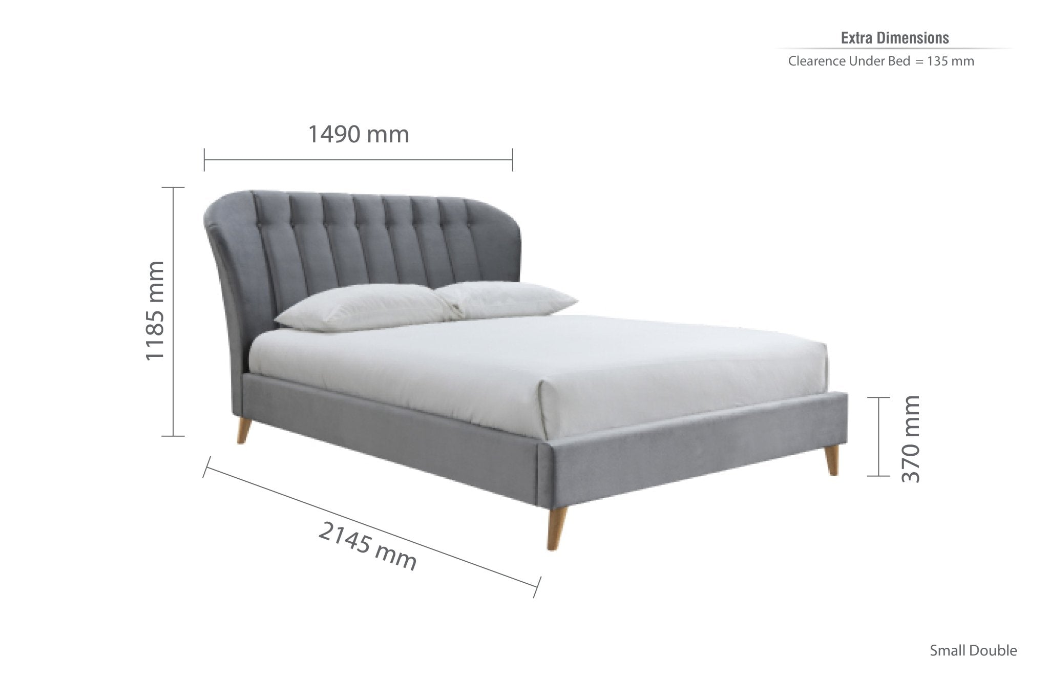 Elm Small Double Bed - Bedzy UK modern and affordable home furniture England