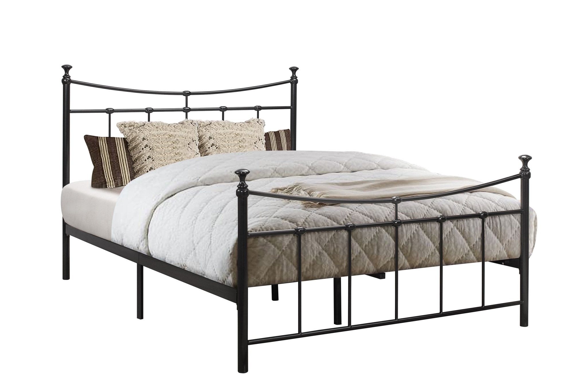 Emily Double Bed Black - Bedzy UK modern and affordable home furniture England