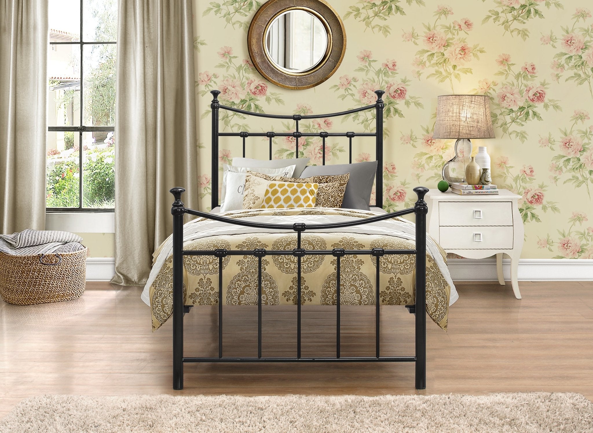 Emily Single Bed - Black - Bedzy UK modern and affordable home furniture England